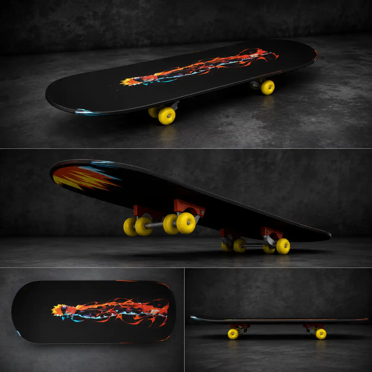 Custom Skateboard 3D Design